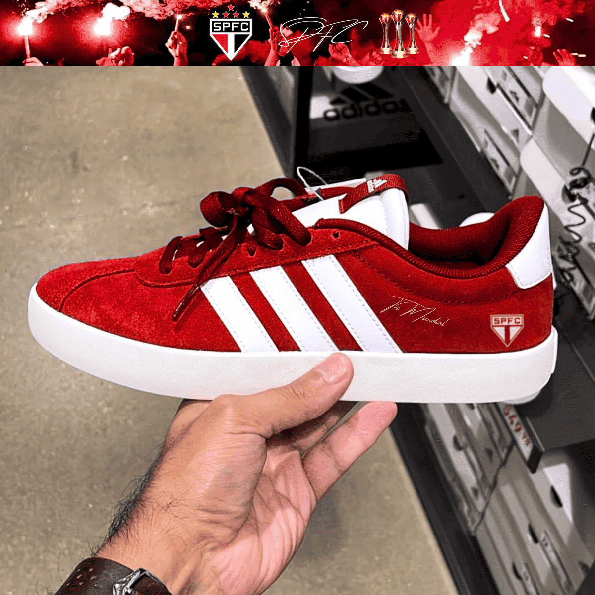 Exclusivo: Tênis Grand Court e VL Court 3.0 Signature Customizado SPFC Tri Mundial + *BRINDE 1x Caneca Oficial* - EDIÇÃO LIMITADA
