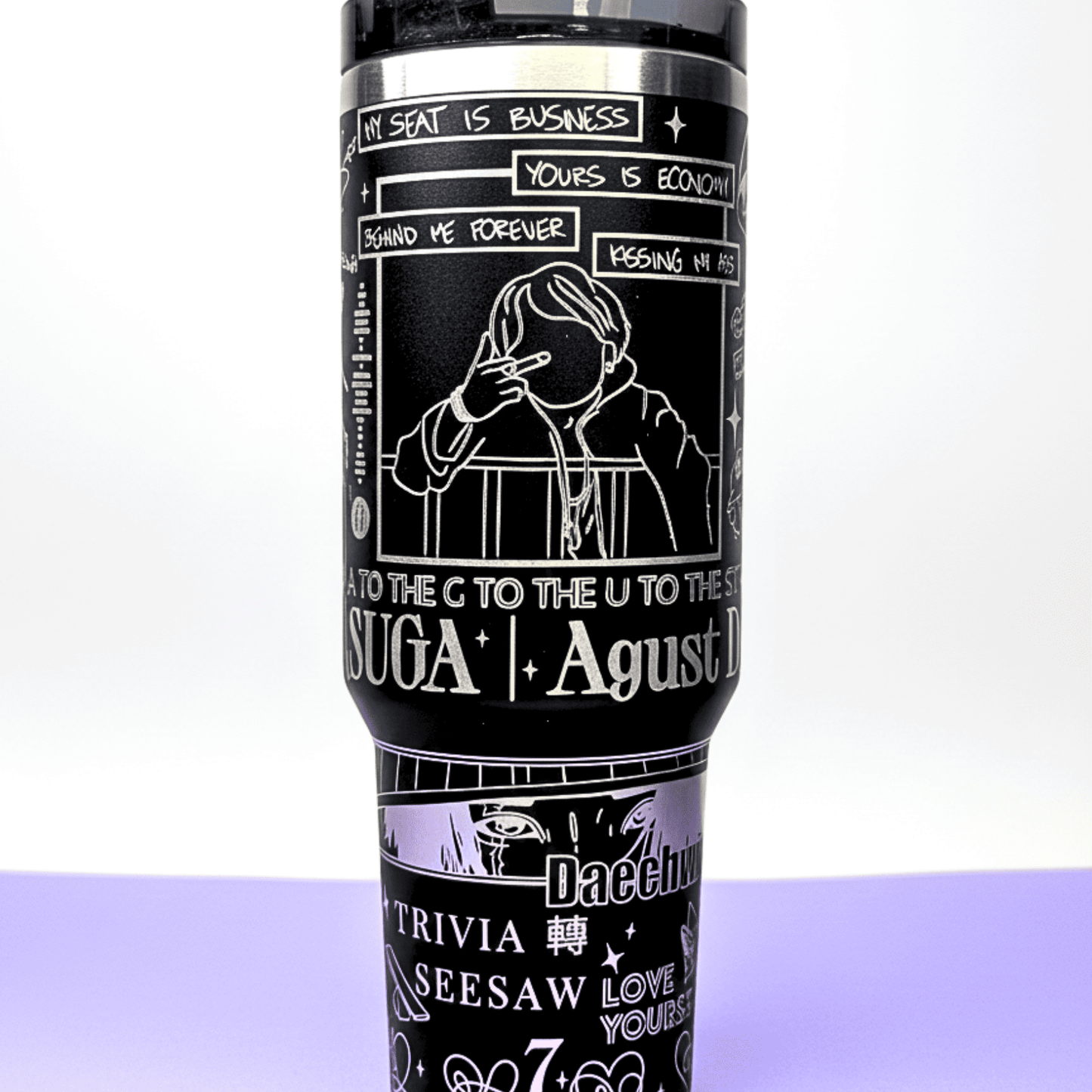 Exclusivo: Garrafa Térmica 1.2L Edição Especial BTS Customizada Gravação Laser + *BRINDE 1x Chaveiro Exclusivo* - EDIÇÃO LIMITADA