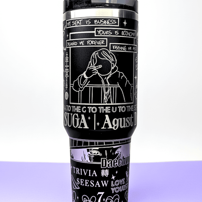 Exclusivo: Garrafa Térmica 1.2L Edição Especial BTS Customizada Gravação Laser + *BRINDE 1x Chaveiro Exclusivo* - EDIÇÃO LIMITADA