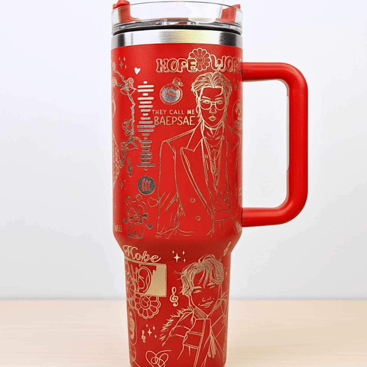 Exclusivo: Garrafa Térmica 1.2L Edição Especial BTS Customizada Gravação Laser + *BRINDE 1x Chaveiro Exclusivo* - EDIÇÃO LIMITADA