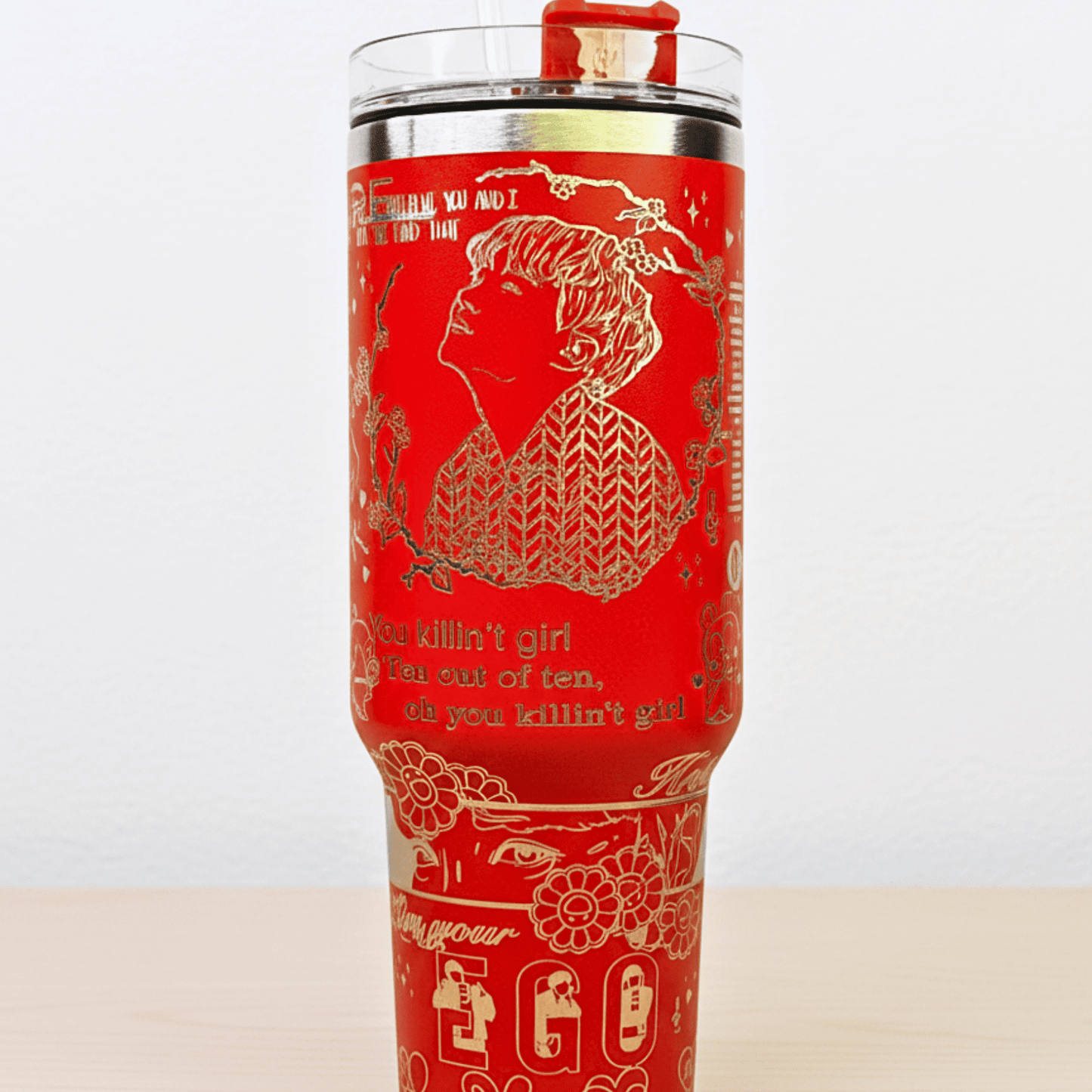 Exclusivo: Garrafa Térmica 1.2L Edição Especial BTS Customizada Gravação Laser + *BRINDE 1x Chaveiro Exclusivo* - EDIÇÃO LIMITADA