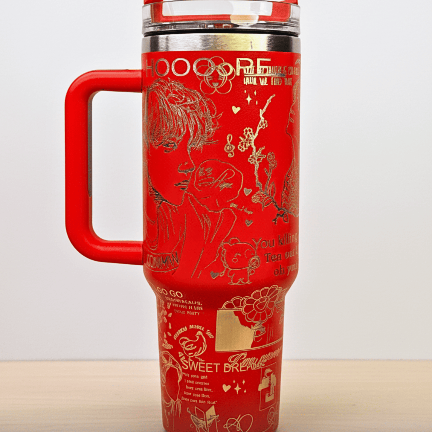 Exclusivo: Garrafa Térmica 1.2L Edição Especial BTS Customizada Gravação Laser + *BRINDE 1x Chaveiro Exclusivo* - EDIÇÃO LIMITADA