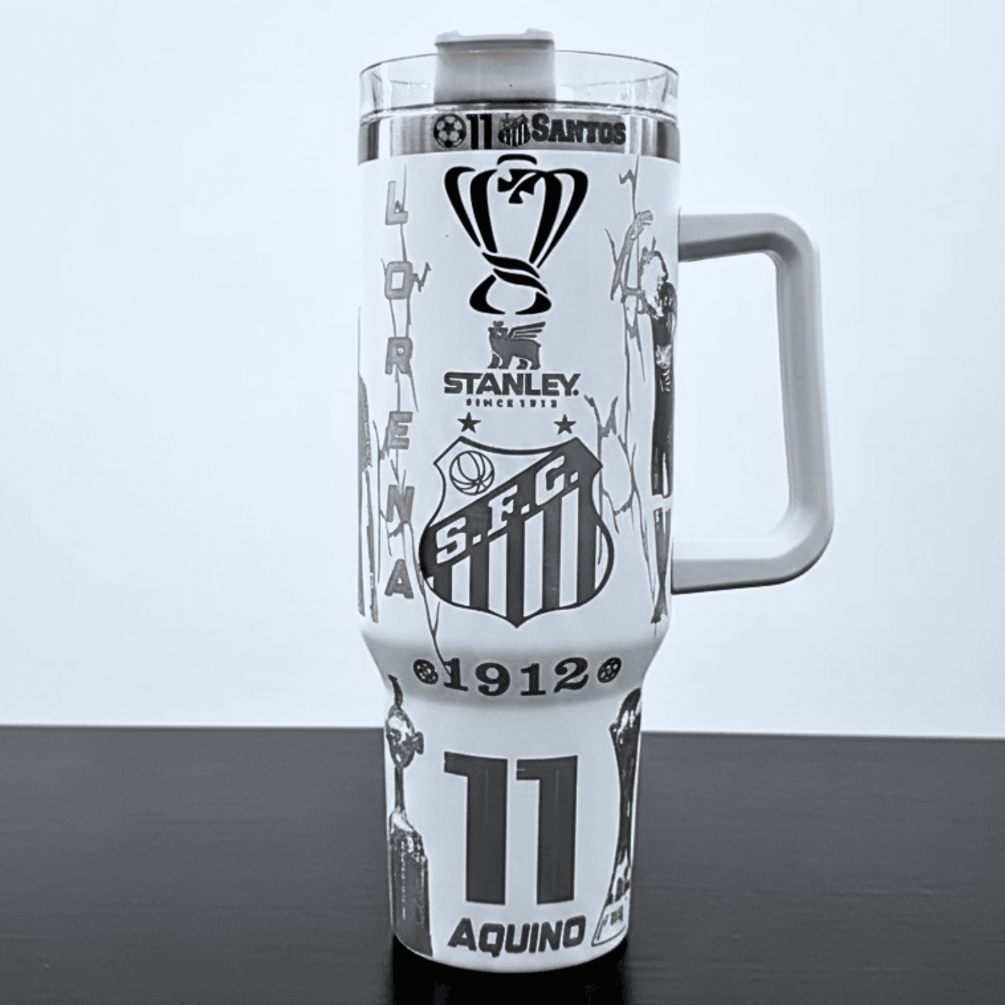 Exclusivo: Garrafa Térmica 1.2L Edição Especial Santos Customizada Gravação Laser + *BRINDE 1x Chaveiro Exclusivo* - EDIÇÃO LIMITADA