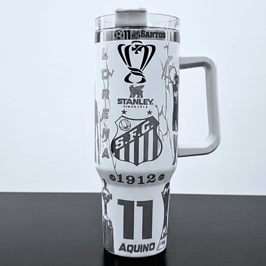 Exclusivo: Garrafa Térmica 1.2L Edição Especial Santos Customizada Gravação Laser + *BRINDE 1x Chaveiro Exclusivo* - EDIÇÃO LIMITADA