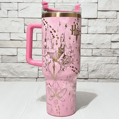 Exclusivo: Garrafa Térmica 1.2L Edição Especial HP Dourada e Metalizada Customizada Gravação Laser + *BRINDE 1x Chaveiro Exclusivo* - EDIÇÃO LIMITADA