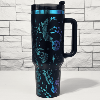 Exclusivo: Garrafa Térmica 1.2L Edição Especial HP Dourada e Metalizada Customizada Gravação Laser + *BRINDE 1x Chaveiro Exclusivo* - EDIÇÃO LIMITADA