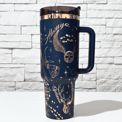 Exclusivo: Garrafa Térmica 1.2L Edição Especial HP Dourada e Metalizada Customizada Gravação Laser + *BRINDE 1x Chaveiro Exclusivo* - EDIÇÃO LIMITADA