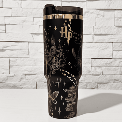 Exclusivo: Garrafa Térmica 1.2L Edição Especial HP Dourada e Metalizada Customizada Gravação Laser + *BRINDE 1x Chaveiro Exclusivo* - EDIÇÃO LIMITADA