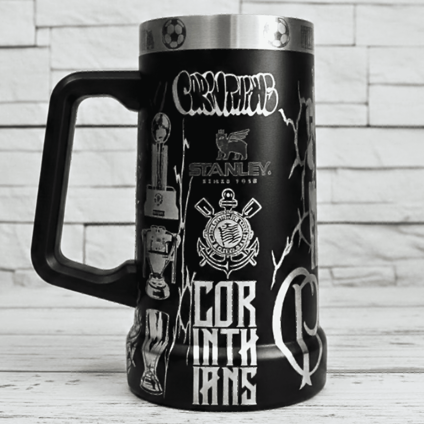 Exclusivo: Caneca Térmica 710ml Edição Especial Timão Customizada Gravação Laser + *BRINDE 1x Chaveiro Exclusivo* - EDIÇÃO LIMITADA