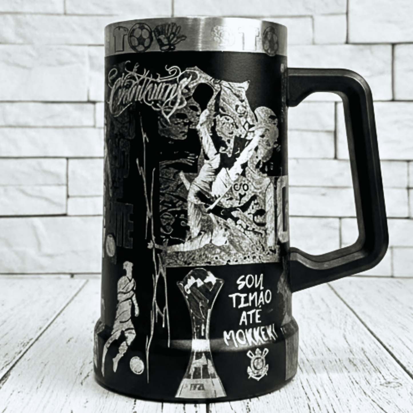 Exclusivo: Caneca Térmica 710ml Edição Especial Timão Customizada Gravação Laser + *BRINDE 1x Chaveiro Exclusivo* - EDIÇÃO LIMITADA