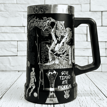 Exclusivo: Caneca Térmica 710ml Edição Especial Timão Customizada Gravação Laser + *BRINDE 1x Chaveiro Exclusivo* - EDIÇÃO LIMITADA
