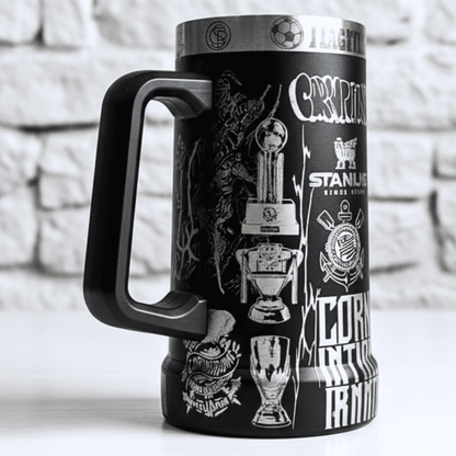 Exclusivo: Caneca Térmica 710ml Edição Especial Timão Customizada Gravação Laser + *BRINDE 1x Chaveiro Exclusivo* - EDIÇÃO LIMITADA