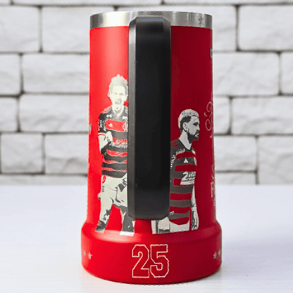 Exclusivo: Caneca Térmica 710ml Edição Especial Mengão Tetra Libertadores Customizada Gravação Laser + *BRINDE 1x Chaveiro Exclusivo* - EDIÇÃO LIMITADA