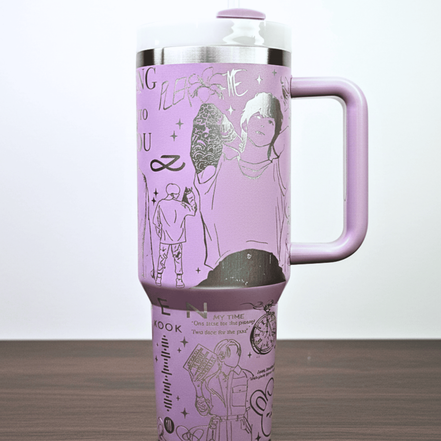 Exclusivo: Garrafa Térmica 1.2L Edição Especial BTS Customizada Gravação Laser + *BRINDE 1x Chaveiro Exclusivo* - EDIÇÃO LIMITADA