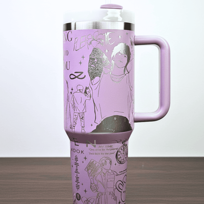 Exclusivo: Garrafa Térmica 1.2L Edição Especial BTS Customizada Gravação Laser + *BRINDE 1x Chaveiro Exclusivo* - EDIÇÃO LIMITADA