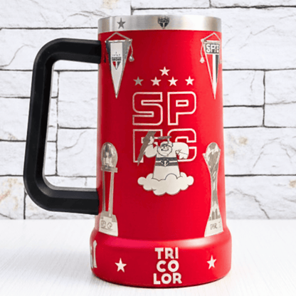 Exclusivo: Caneca Térmica 710ml Edição Especial São Paulo Tri Mundial Customizada Gravação Laser + *BRINDE 1x Chaveiro Exclusivo* - EDIÇÃO LIMITADA