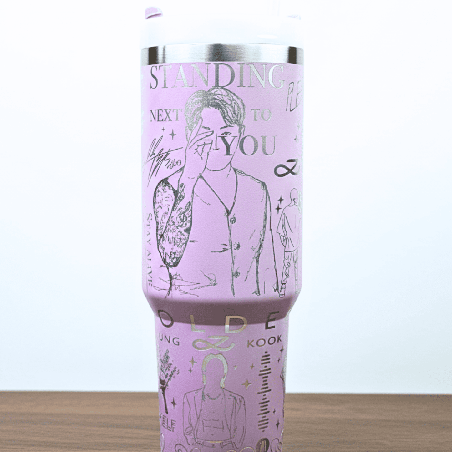 Exclusivo: Garrafa Térmica 1.2L Edição Especial BTS Customizada Gravação Laser + *BRINDE 1x Chaveiro Exclusivo* - EDIÇÃO LIMITADA