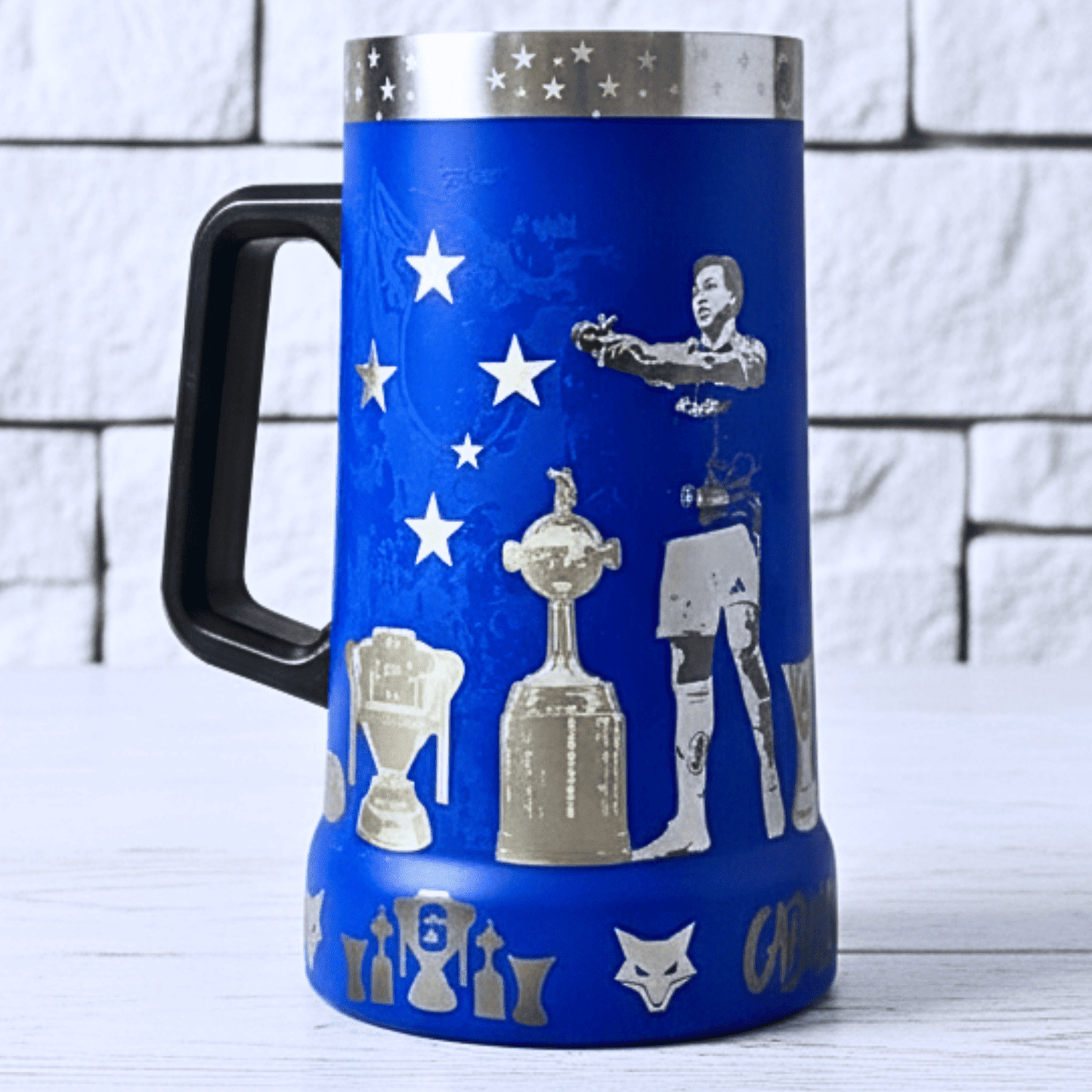 Exclusivo: Caneca Térmica 710ml Edição Especial Cruzeiro Customizada Gravação Laser + *BRINDE 1x Chaveiro Exclusivo* - EDIÇÃO LIMITADA