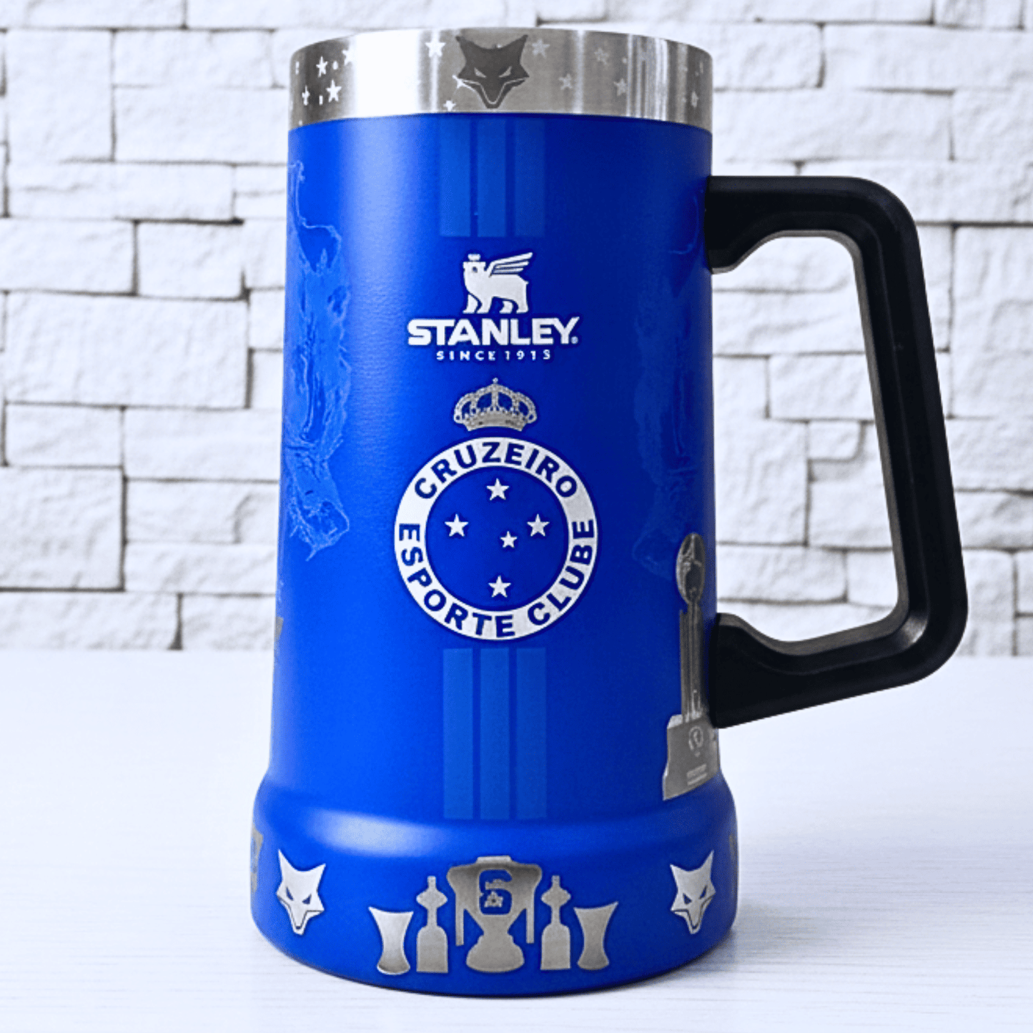 Exclusivo: Caneca Térmica 710ml Edição Especial Cruzeiro Customizada Gravação Laser + *BRINDE 1x Chaveiro Exclusivo* - EDIÇÃO LIMITADA