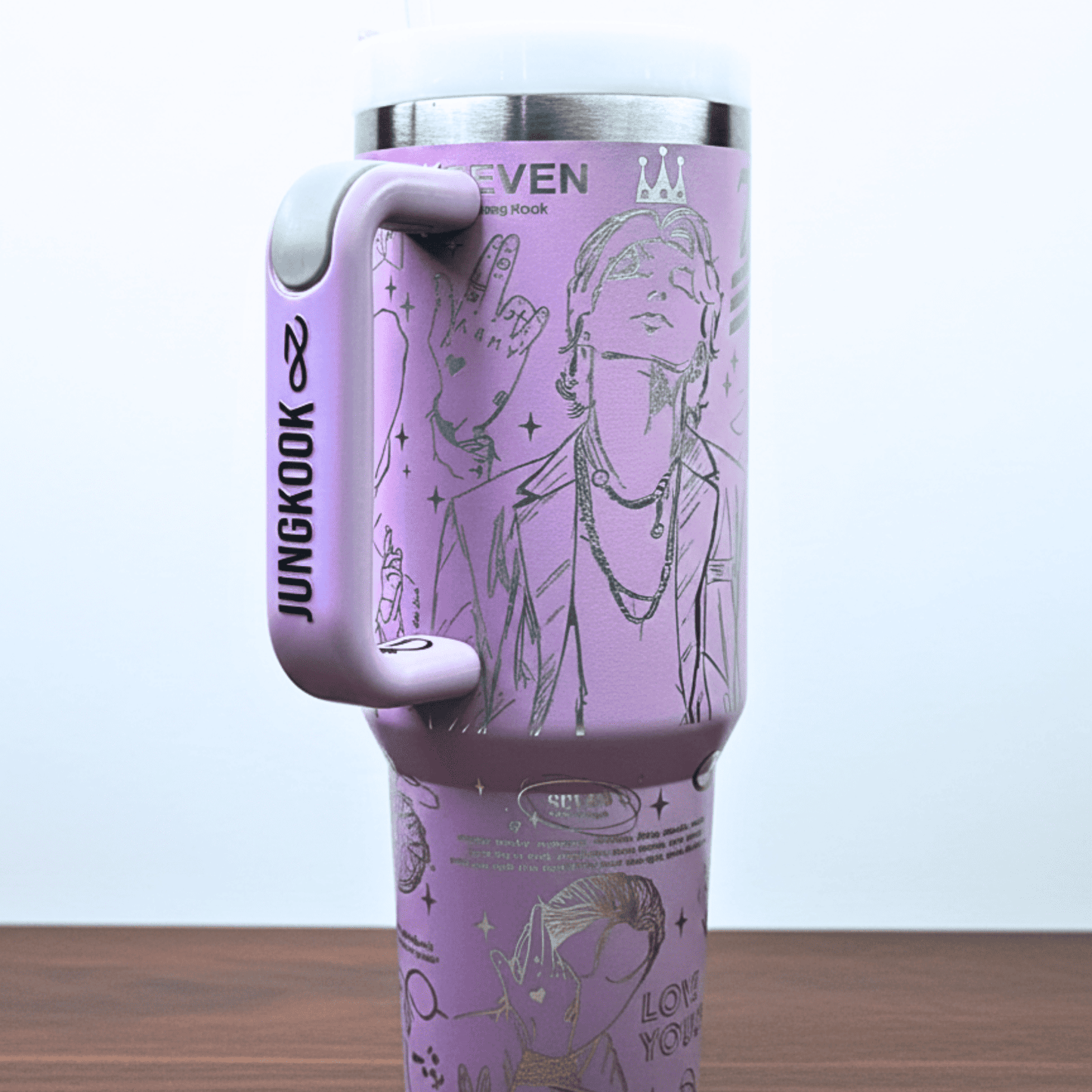 Exclusivo: Garrafa Térmica 1.2L Edição Especial BTS Customizada Gravação Laser + *BRINDE 1x Chaveiro Exclusivo* - EDIÇÃO LIMITADA