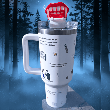 Exclusivo: Garrafa Térmica 1.2L Especial TVD Diários de um Vampiro Customizada Gravação Permanente + *BRINDE 1x Chaveiro Exclusivo* - EDIÇÃO LIMITADA