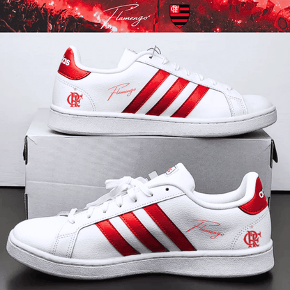 Exclusivo: Tênis Grand Court e VL Court 3.0 Signature Customizado do Mengão CRF + *BRINDE 1x Caneca Oficial* - EDIÇÃO LIMITADA