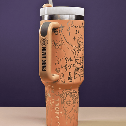 Exclusivo: Garrafa Térmica 1.2L Edição Especial BTS Customizada Gravação Laser + *BRINDE 1x Chaveiro Exclusivo* - EDIÇÃO LIMITADA