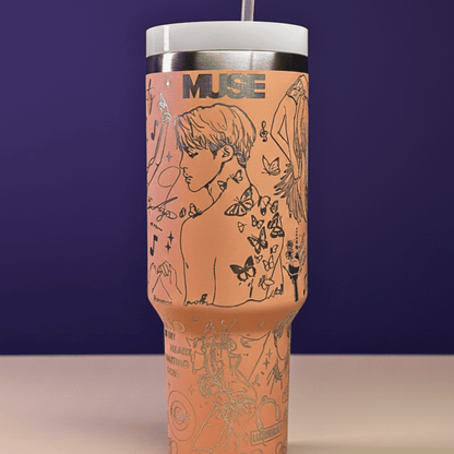 Exclusivo: Garrafa Térmica 1.2L Edição Especial BTS Customizada Gravação Laser + *BRINDE 1x Chaveiro Exclusivo* - EDIÇÃO LIMITADA