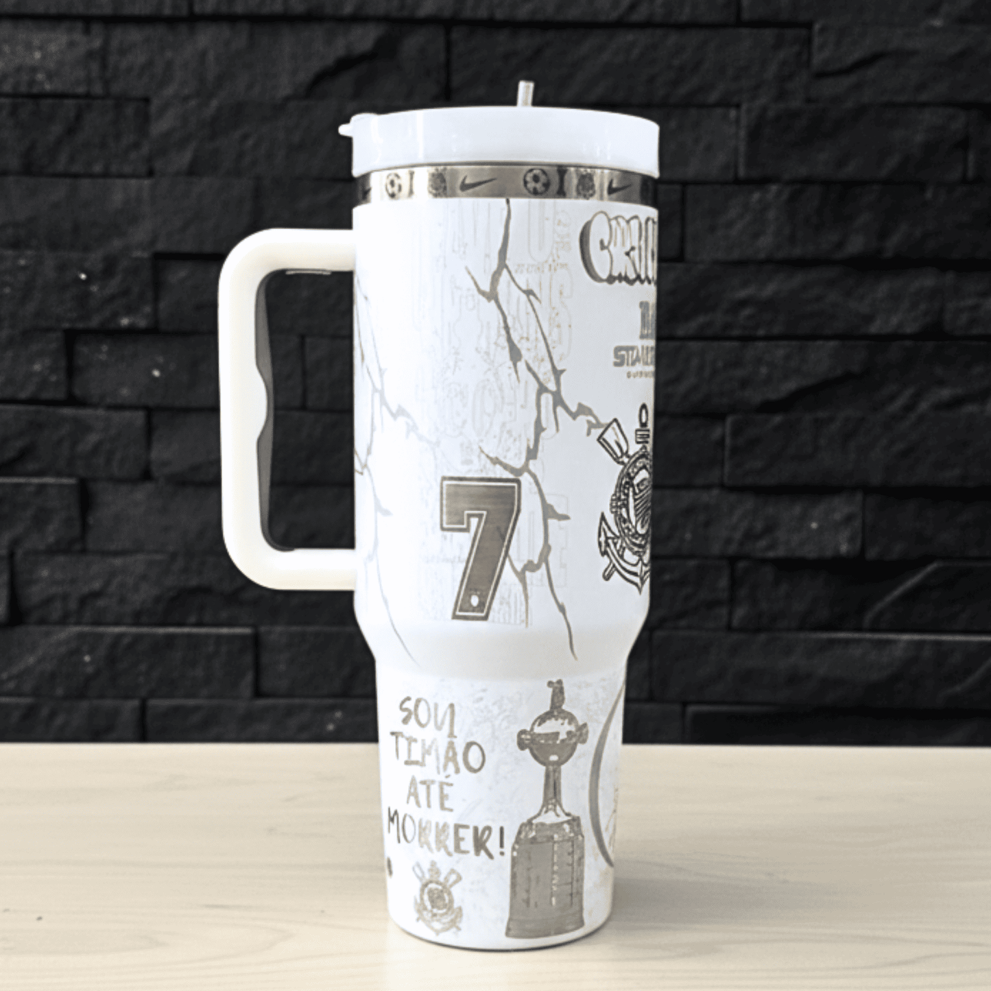 Exclusivo: Garrafa Térmica 1.2L Edição Especial Timão Customizada Gravação Laser + *BRINDE 1x Chaveiro Exclusivo* - EDIÇÃO LIMITADA