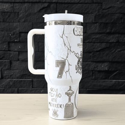 Exclusivo: Garrafa Térmica 1.2L Edição Especial Timão Customizada Gravação Laser + *BRINDE 1x Chaveiro Exclusivo* - EDIÇÃO LIMITADA