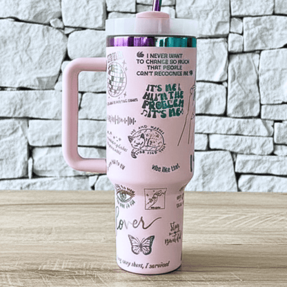 Exclusivo: Garrafa Térmica 1.2L Edição Especial Taylor Eras Tour Customizada Gravação Laser + *BRINDE 1x Chaveiro Exclusivo* - EDIÇÃO LIMITADA