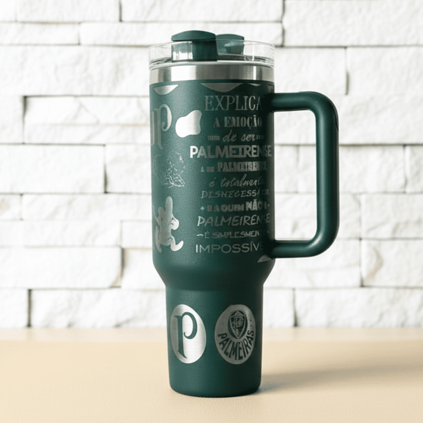 Exclusivo: Garrafa Térmica 1.2L Edição Especial Verdão Customizada Gravação Laser + *BRINDE 1x Chaveiro Exclusivo* - EDIÇÃO LIMITADA