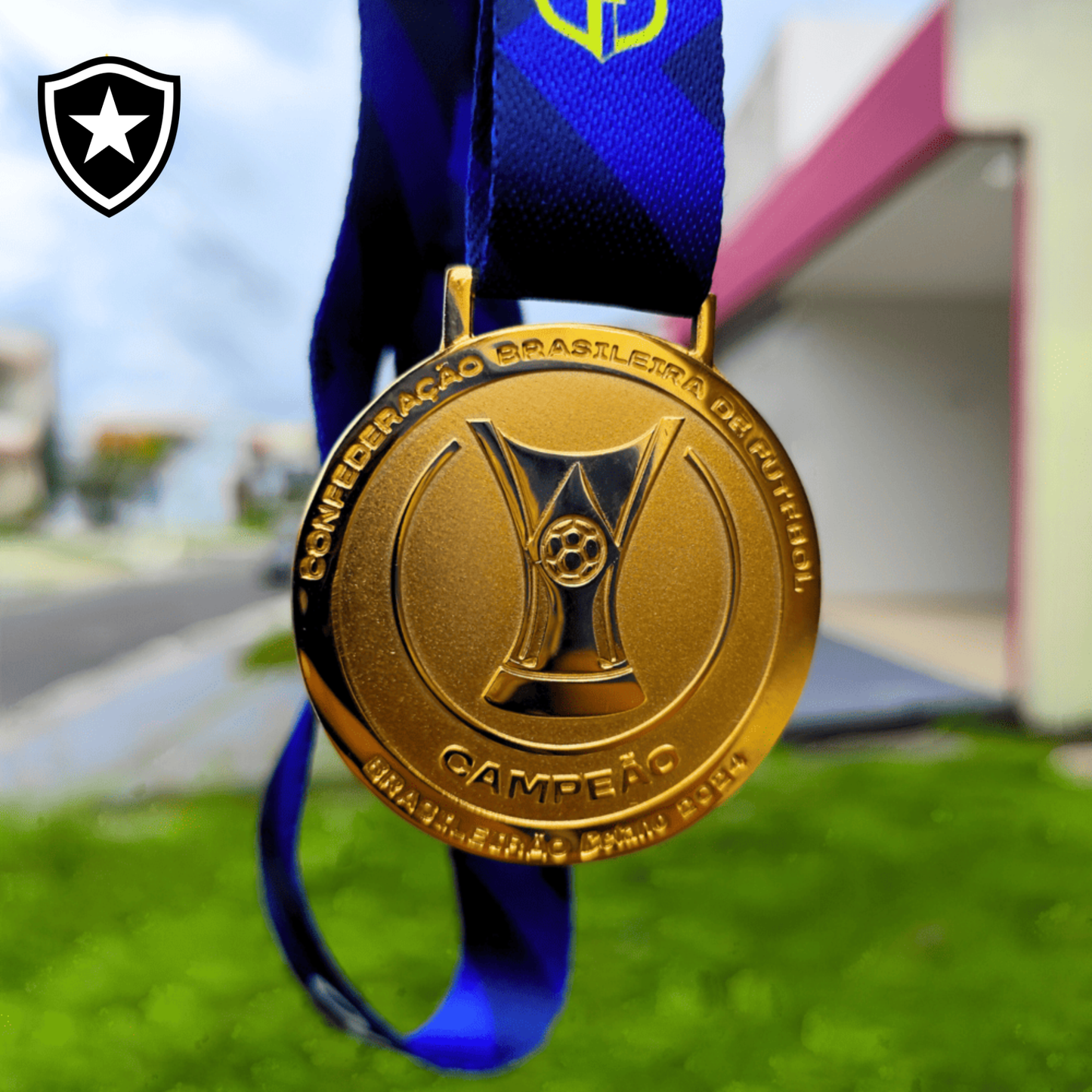 Exclusivo: Quadro de Medalhas Botafogo Multicampeão 2024 Brasileirão e Libertadores Moldura de Madeira 33x33cm + *BRINDE 1x Caneca* - EDIÇÃO LIMITADA