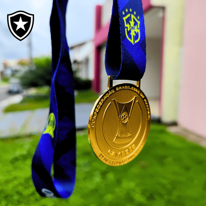 Exclusivo: Quadro de Medalhas Botafogo Multicampeão 2024 Brasileirão e Libertadores Moldura de Madeira 33x33cm + *BRINDE 1x Caneca* - EDIÇÃO LIMITADA