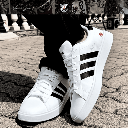 Exclusivo: Tênis Grand Court Signature Customizado Vasco Gigante da Colina + *BRINDE 1x Caneca Oficial* - EDIÇÃO LIMITADA