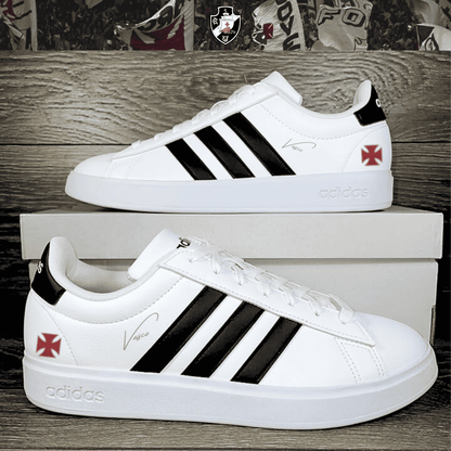 Exclusivo: Tênis Grand Court Signature Customizado Vasco Gigante da Colina + *BRINDE 1x Caneca Oficial* - EDIÇÃO LIMITADA