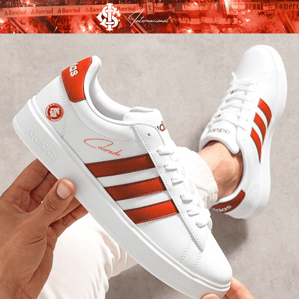 Exclusivo: Tênis Grand Court e VL Court 3.0 Signature Customizado do Inter Colorado + *BRINDE 1x Caneca Oficial* - EDIÇÃO LIMITADA
