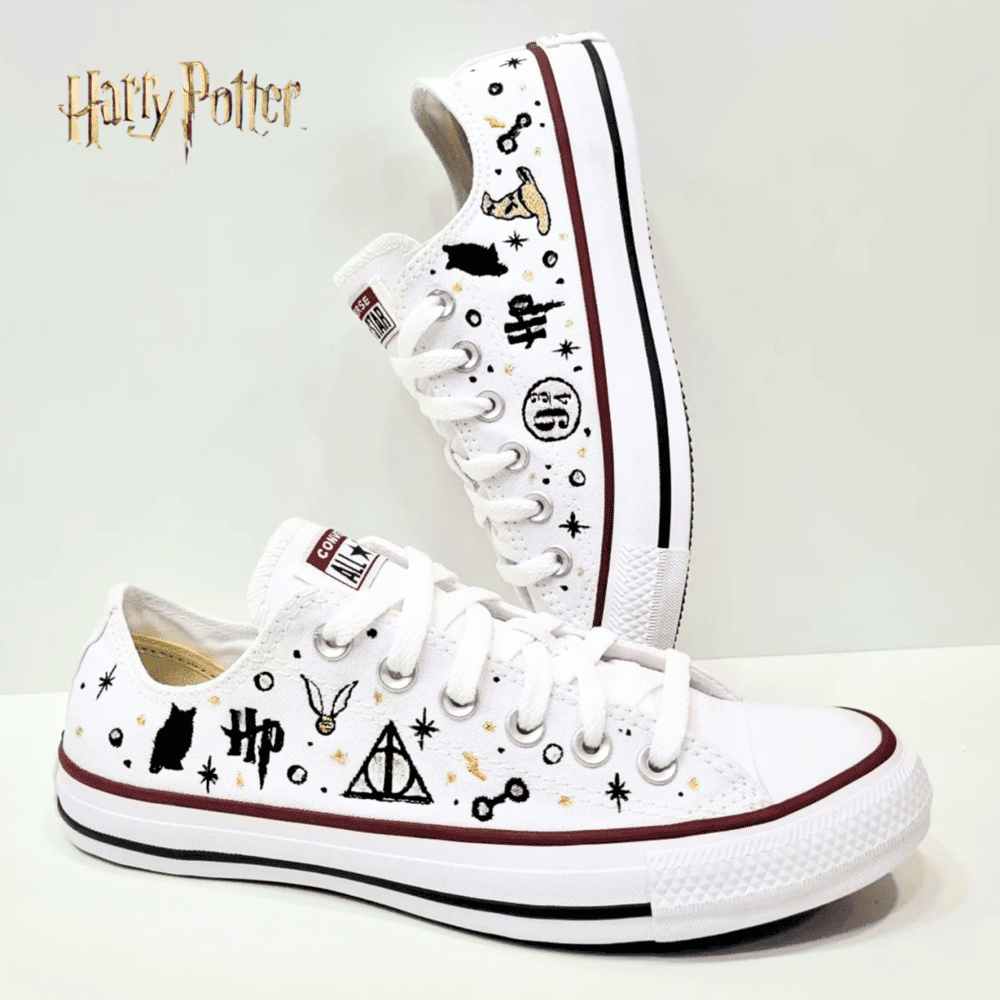Exclusivo: Tênis All Star Customizados Bordados de HP + *BRINDE 1x Caneca Oficial* - EDIÇÃO LIMITADA