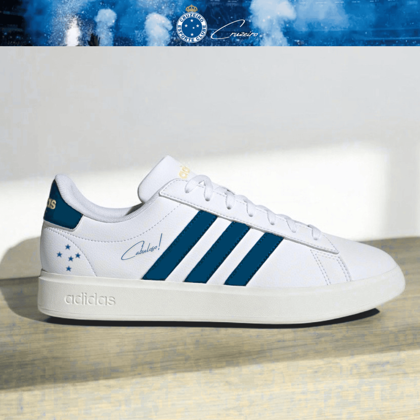 Exclusivo: Tênis Grand Court e VL Court 3.0 Signature Nova Versão Customizada do Cruzeiro + *BRINDE 1x Caneca* - EDIÇÃO LIMITADA