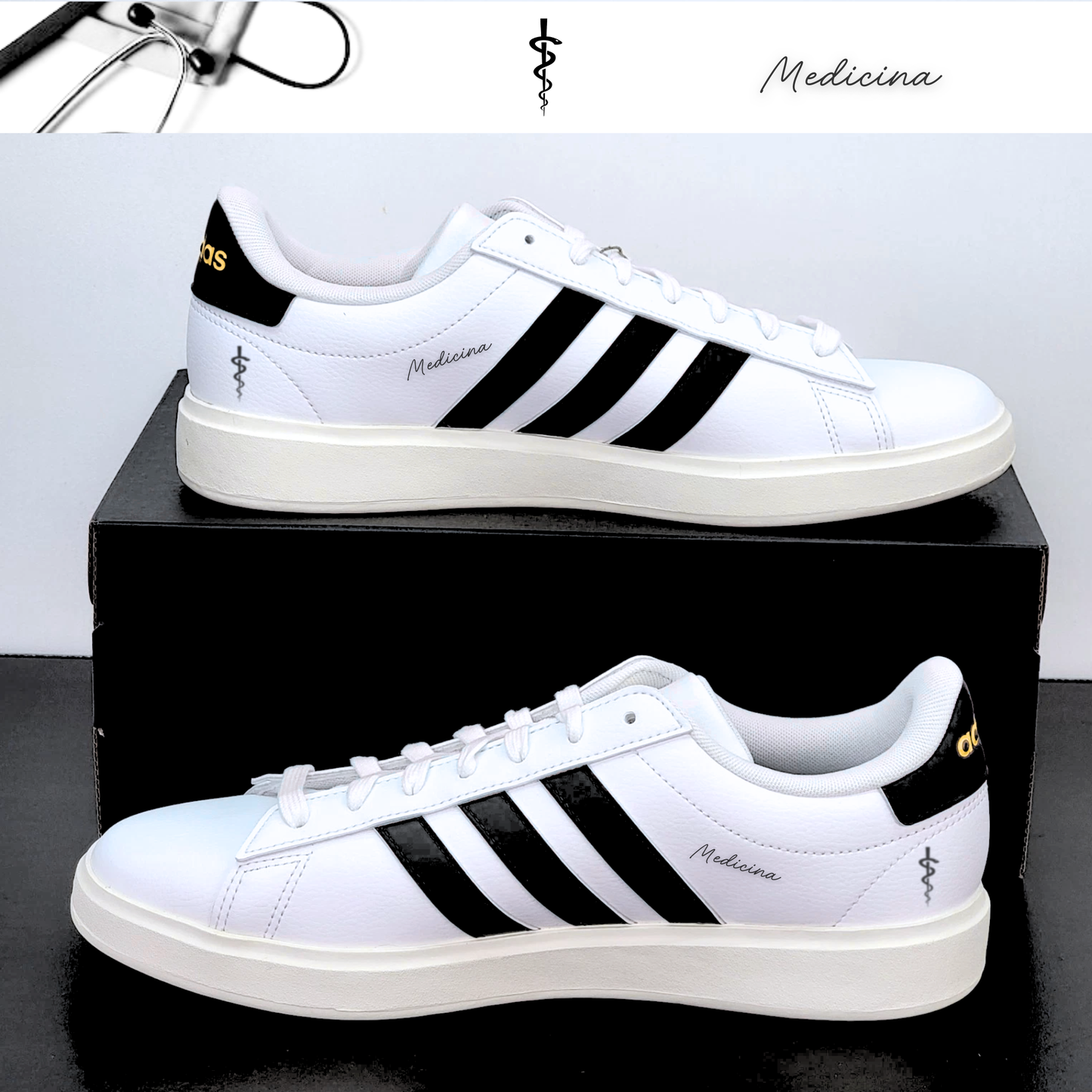 Exclusivo: Tênis Grand Court e VL Court 3.0 Signature Customizado de Medicina + *BRINDE 1x Caneca* - EDIÇÃO LIMITADA