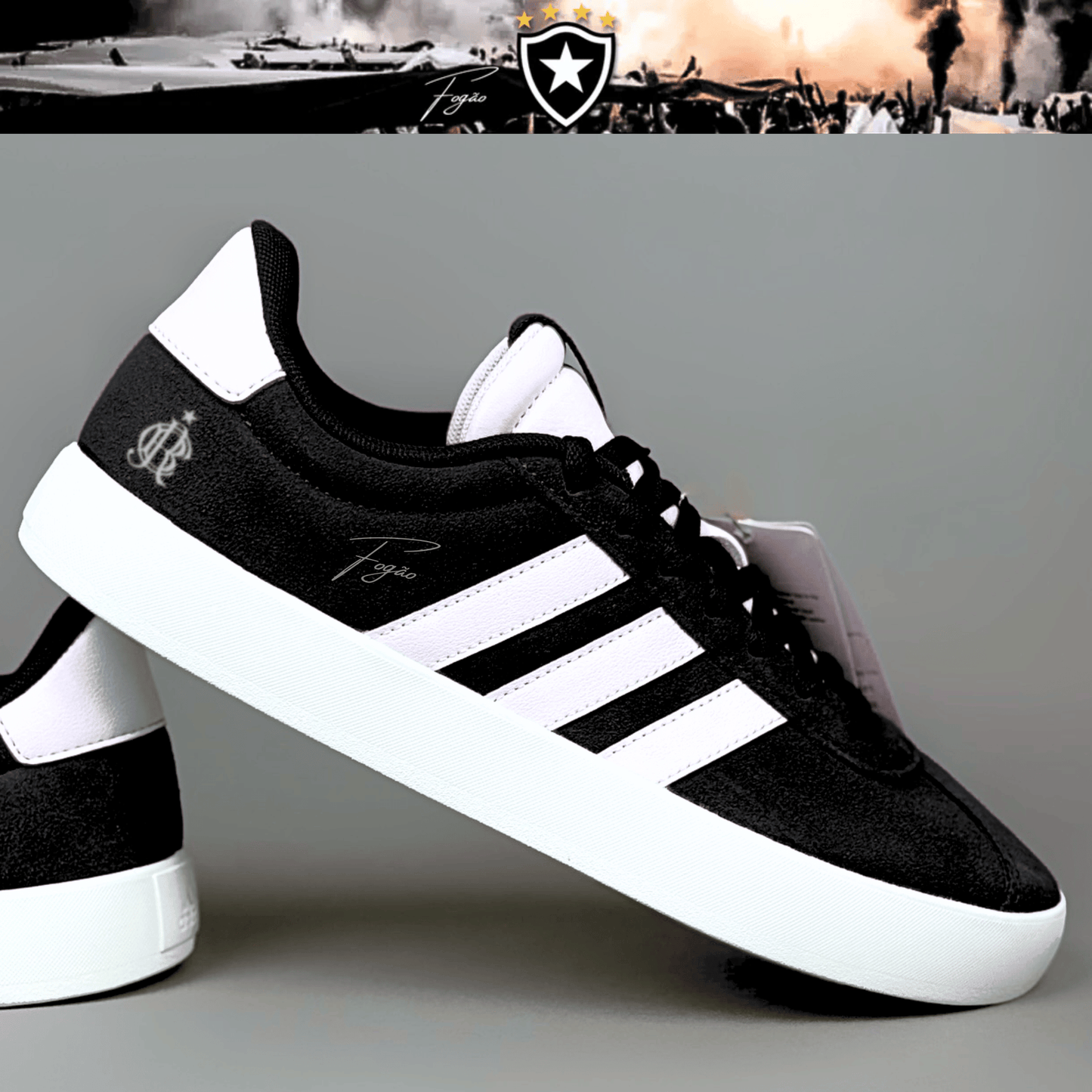 Exclusivo: Tênis Grand Court e VL Court 3.0 Signature Customizado do Glorioso + *BRINDE 1x Caneca Oficial* - EDIÇÃO LIMITADA