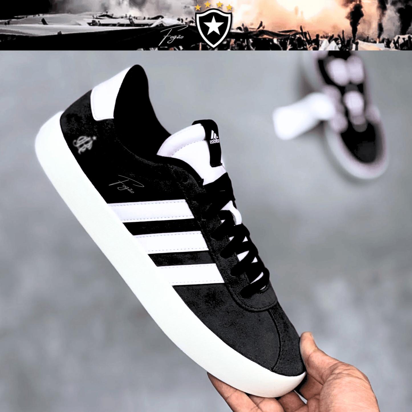 Exclusivo: Tênis Grand Court e VL Court 3.0 Signature Customizado do Glorioso + *BRINDE 1x Caneca Oficial* - EDIÇÃO LIMITADA