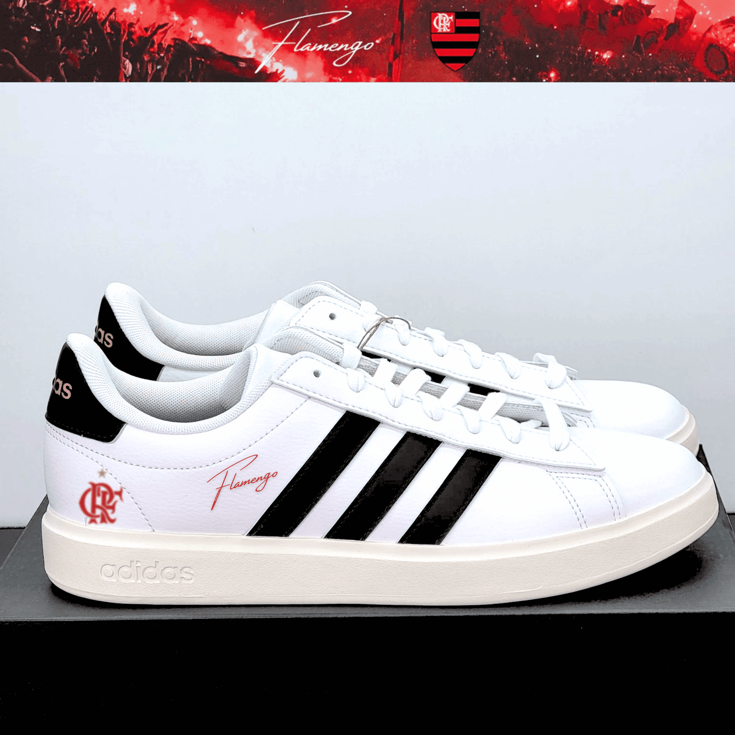 Exclusivo: Tênis Grand Court e VL Court 3.0 Signature Nova Versão Customizada do Mengão + *BRINDE 1x Caneca* - EDIÇÃO LIMITADA