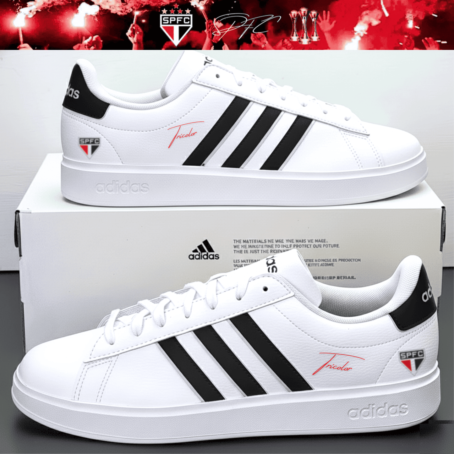 Exclusivo: Tênis Grand Court e VL Court 3.0 Signature Nova Versão Customizada do São Paulo + *BRINDE 1x Caneca* - EDIÇÃO LIMITADA