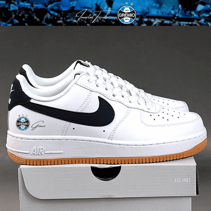 Exclusivo: Tênis Air Force White Black Obsidian Signature Customizado do Grêmio + *BRINDE 1x Caneca Oficial* - EDIÇÃO LIMITADA