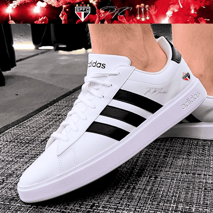 Exclusivo: Tênis Grand Court e VL Court 3.0 Signature Customizado SPFC Tri Mundial + *BRINDE 1x Caneca Oficial* - EDIÇÃO LIMITADA