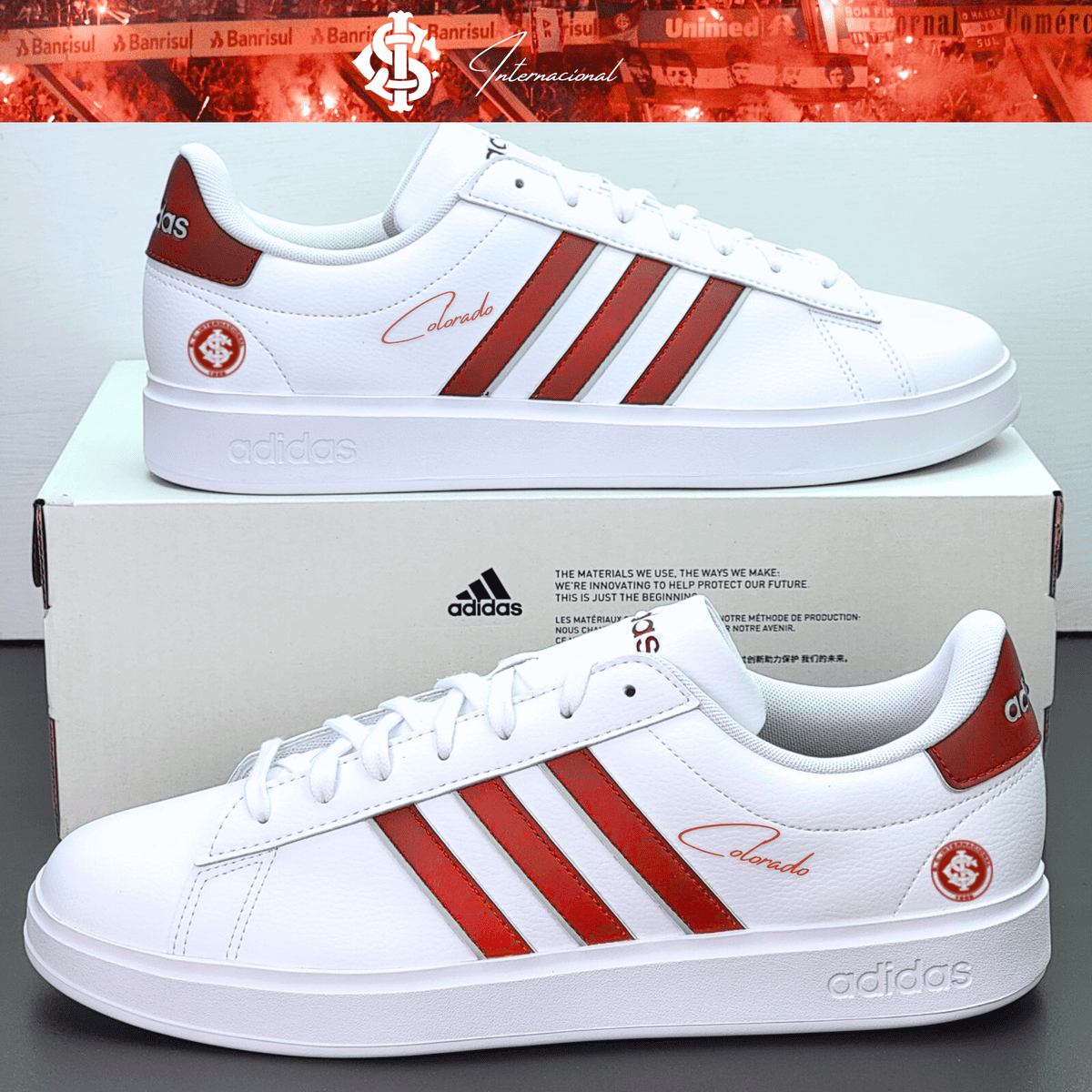 Exclusivo: Tênis Grand Court e VL Court 3.0 Signature Customizado do Inter Colorado + *BRINDE 1x Caneca Oficial* - EDIÇÃO LIMITADA