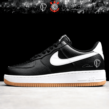 Exclusivo: Tênis Air Force White Black Obsidian Signature Customizado do Timão + *BRINDE 1x Caneca Oficial* - EDIÇÃO LIMITADA